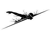 Swimming Sport Silhouette Vector Bun, an Illustration by jahid234 (Thumbnail 19 of 51)