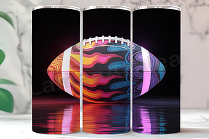 Neon Graffiti Football Tumbler, an Arts & Entertainment Photo by LamanAzalea
