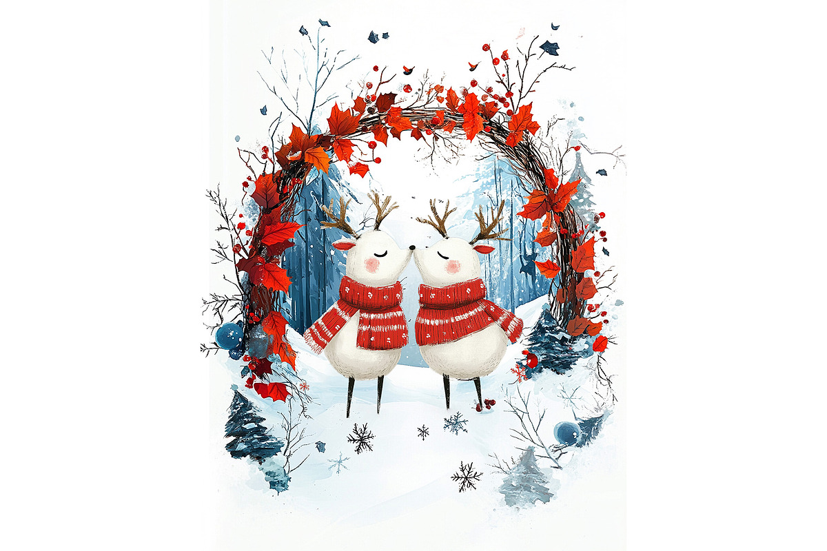 Whimsy Xmas Characters, a Seasonal Illustration by Fusion Dream