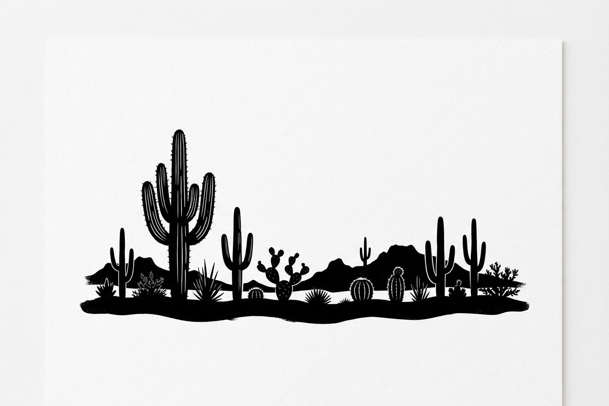 60 Desert Cactus Floral Silhouette, a Seasonal Illustration by Amazin_art (Photo 24 of 35)