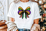Mardi Gras Bow, Coquette Bow, Mardi, an Illustration by Sublimation Artist (Thumbnail 5 of 6)