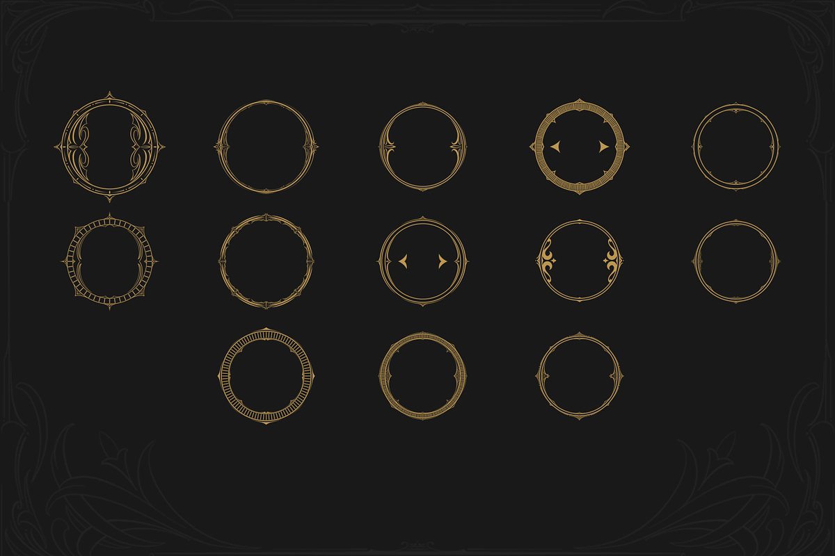 66 vector frames for monograms, a Branding & Logo Template by Aniad_ (Photo 3 of 6)