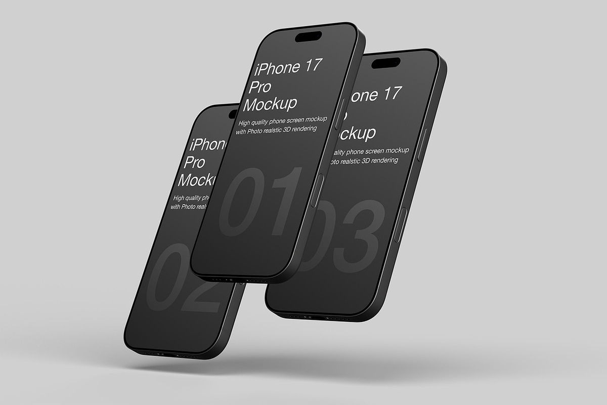 iPhone 17 Pro Max Screen Mockup, an iPhone Mockup by Eka Restu D. Putra (Photo 10 of 14)