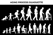 Aging Process Silhouette Vector, a Person Illustration by nandinigraphics (Thumbnail 2 of 3)