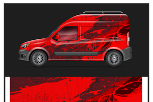 Dynamic Racing Car Wrap Design, a Person Illustration by CarWrap design