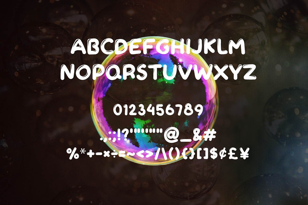 Bubblebue Bold bubble font, a Font by Rashdrawn (Photo 2 of 3)