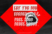 Regalie Fangs - Medieval Blackletter, a Blackletter Font by Dhabee (Thumbnail 8 of 16)