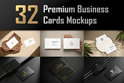 32 Premium Business Cards Mockups, a Print Template by imonedesign (Thumbnail 1 of 4)