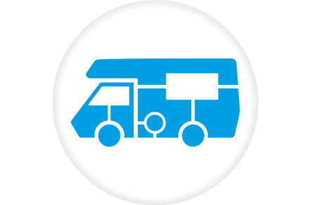 Blue Vector Icon sticker of the