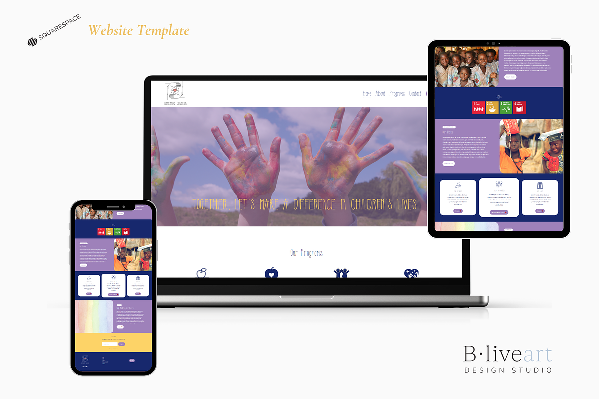 Non-profit Squarespace 7.1 Template, a Squarespace Template by Beliveart Studio (Photo 1 of 4)