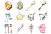 Watercolor Baking Clipart, an Illustration by Design Market (Thumbnail 3 of 3)