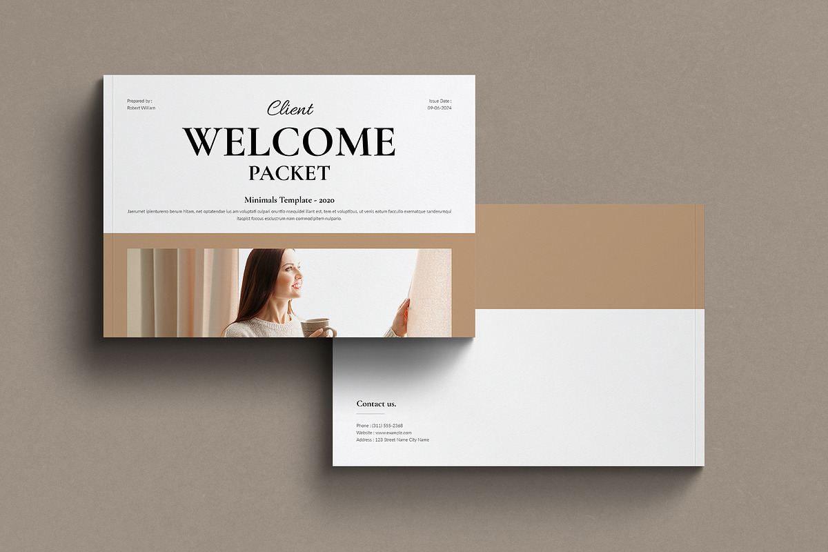 Welcome Packet Template Landscape, a Magazine Template by TemplatesForest