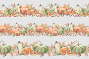 Pumpkin clipart. Autumn watercolor, an Illustration by Kate Lanbina (Thumbnail 11 of 16)