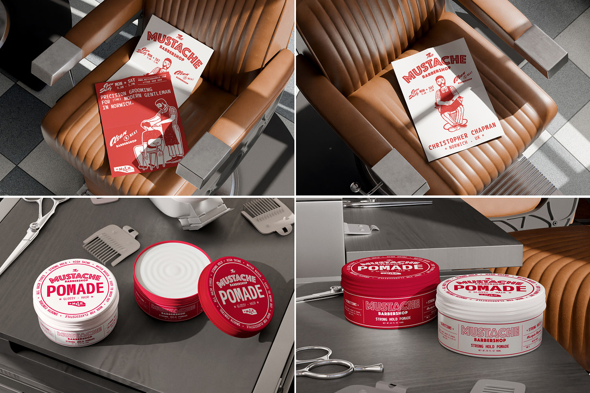 38 Barbershop Saloon Branding Mockup, an Advertising Mockup by Vitora Mockup (Photo 4 of 13)
