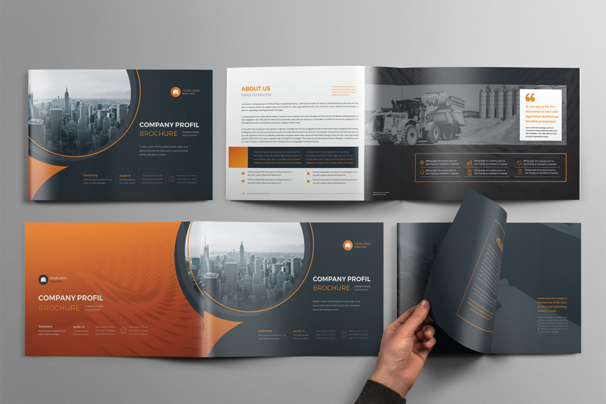 Landscape Corporate Brochure A4 & A5, a Brochure Template by Pro-Gh (Photo 2 of 10)