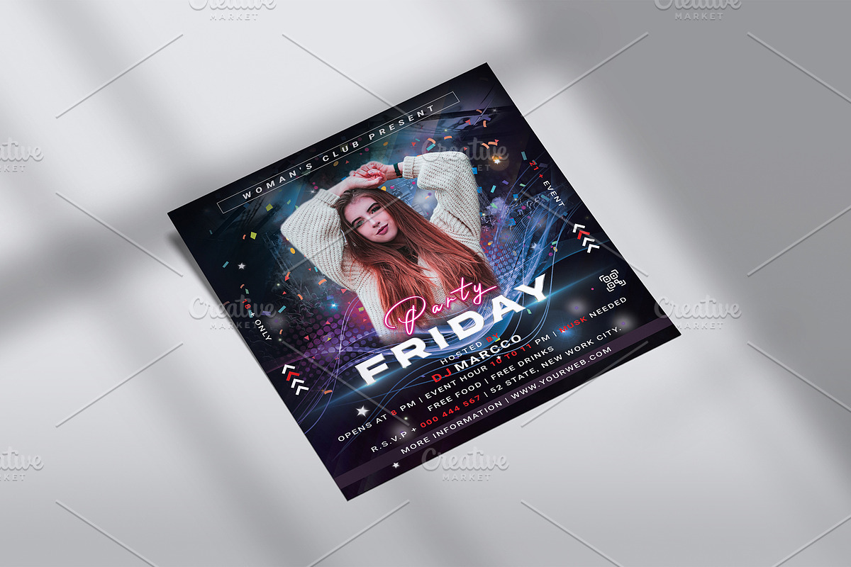 Friday Party Flyer, Nightclub Flyer, a Flyer Template by Artphic (Photo 4 of 4)