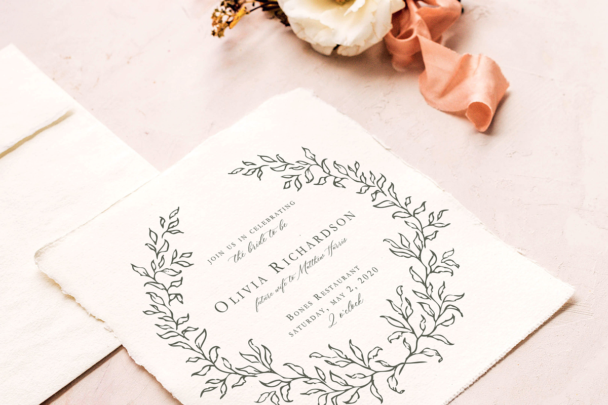 Hand Drawn Wedding Crests & Greenery, an Illustration by Blushed Design by Katrina (Photo 4 of 5)