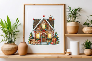 Christmas Gingerbread House Clipart