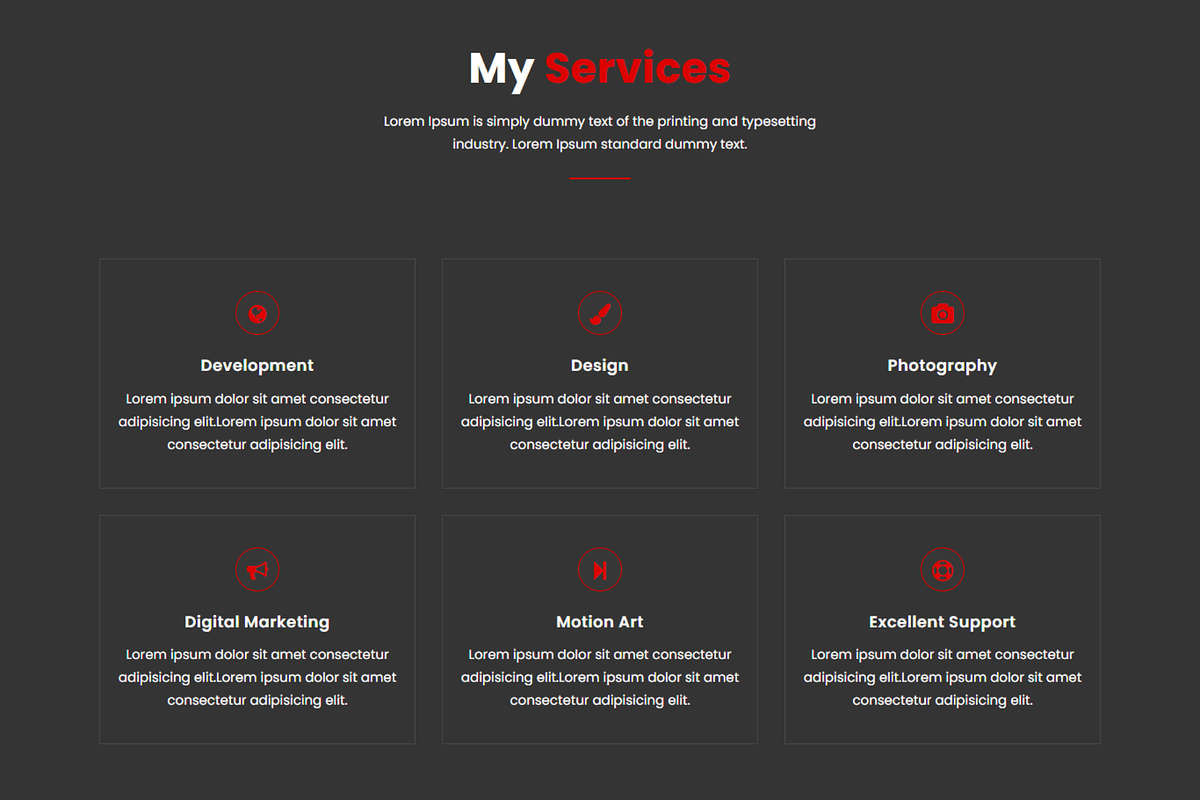 Dark Minimal Personal Branding HTML5, a HTML Template by Themeplaza (Photo 3 of 6)