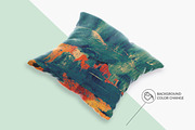 Square Pillow / Cushion Cover Mockup, an Apparel Mockup by Dev.Rawat21 (Thumbnail 6 of 8)
