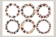 Cute Round Frames with Brown Hearts, an Object Graphic by Naty Art (Thumbnail 5 of 6)