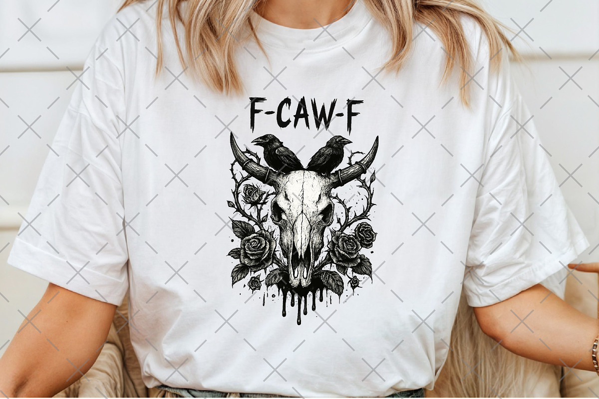 Crow Raven PNG, F-CAW-F, an Illustration by Craft Nest (Photo 3 of 5)