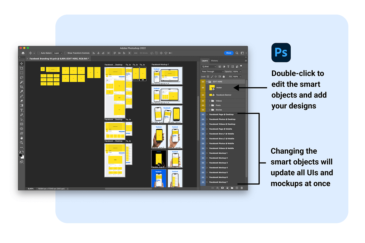Facebook Branding Kit | PSD | Figma preview 7
