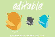 Hand-Drawn Bird Vector Cartoon, an Animal Illustration by Rainy City Press (Thumbnail 2 of 3)