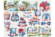 Patriotic Clipart Bundle, a Person Illustration by GlamArtZhanna (Thumbnail 6 of 6)