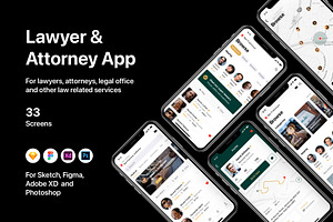Lawyer & Attorney App, an UI Kit Template by flr.24