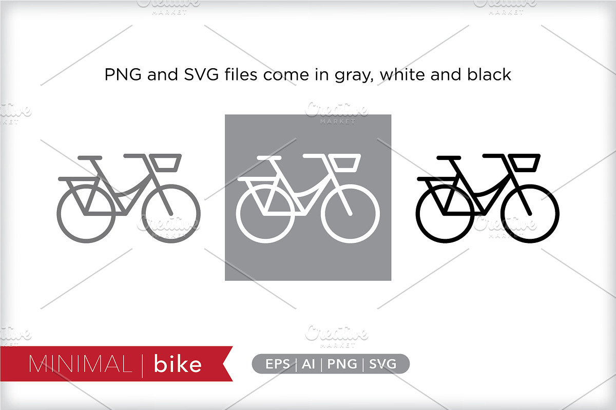 Minimal bike icons, an Outline Icon by Picture Window (Photo 2 of 5)