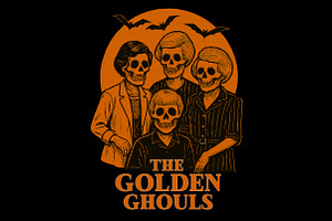 The Golden Ghouls PNG, an Illustration by Craft Nest