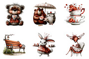 Vintage Tea Party Clipart, a Seasonal Illustration by CreationArt (Thumbnail 4 of 5)
