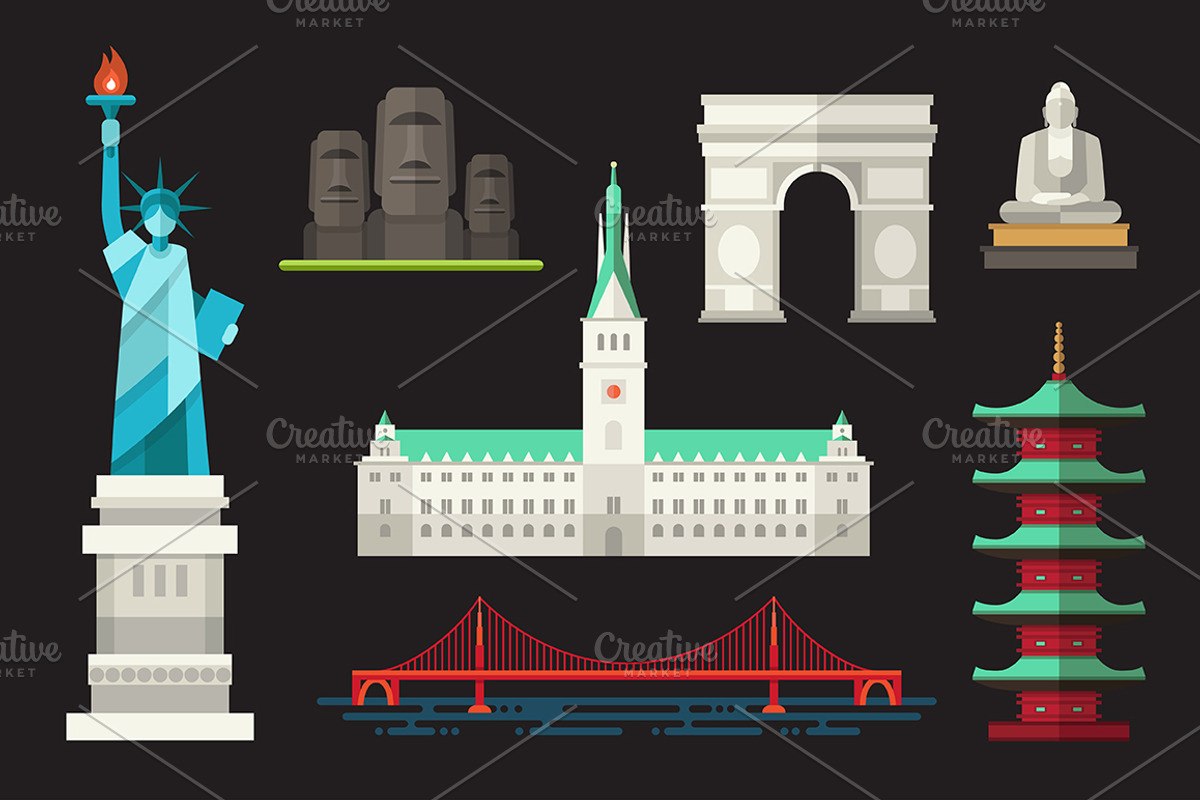 Famous Landmarks Big Box + Postcard, a Templates & Theme by Boyko Pictures (Photo 7 of 10)