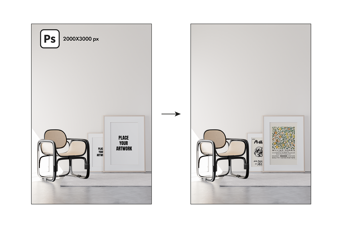 Print Mockup - minimalist interior, a Print Template by NOMINA (Photo 2 of 2)
