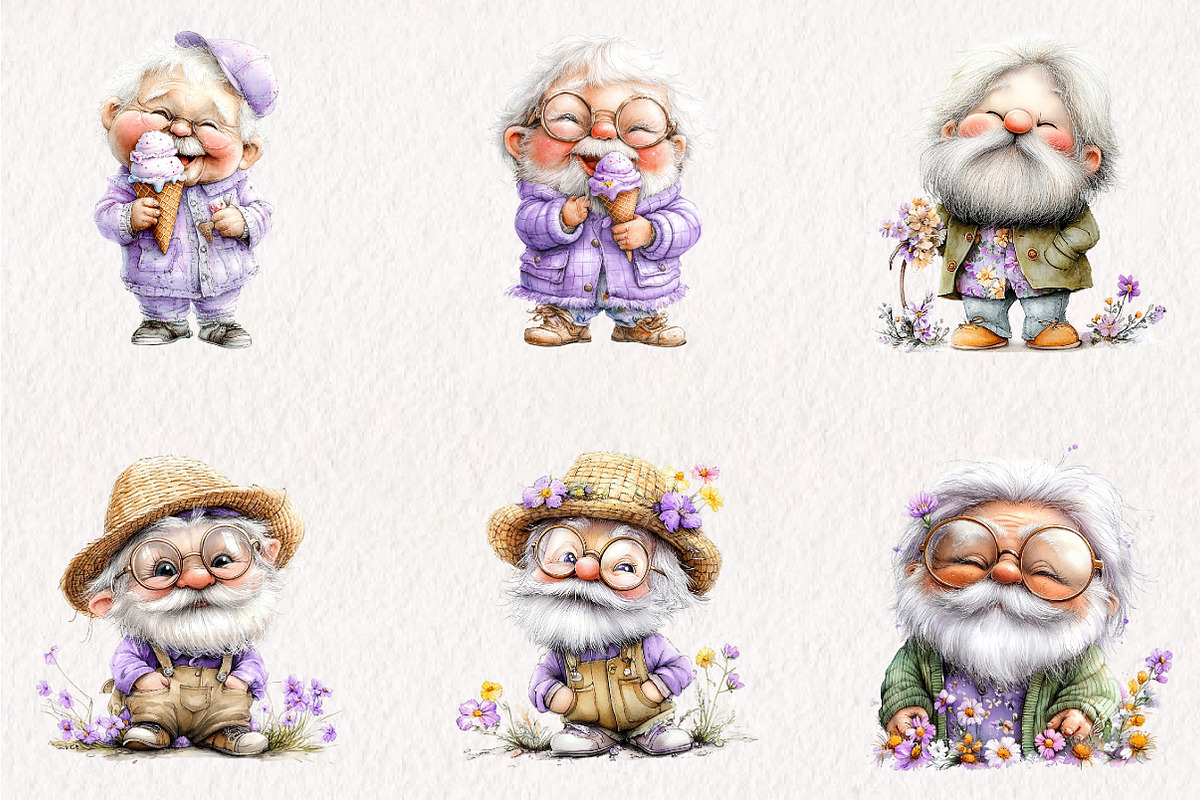 Summer Funny Grandpa Clipart, an Illustration by CreationArt (Photo 6 of 7)