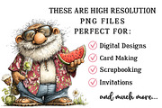 Whimsical Summer Grandpa Clipart, an Illustration by OK Design (Thumbnail 4 of 6)