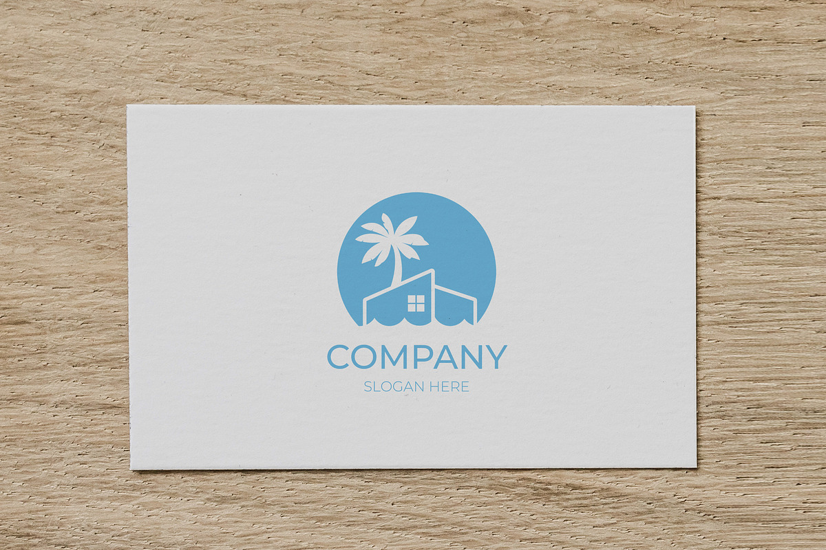 Beach resort real estate logo design, a Branding & Logo Template by Medianeka (Photo 2 of 3)
