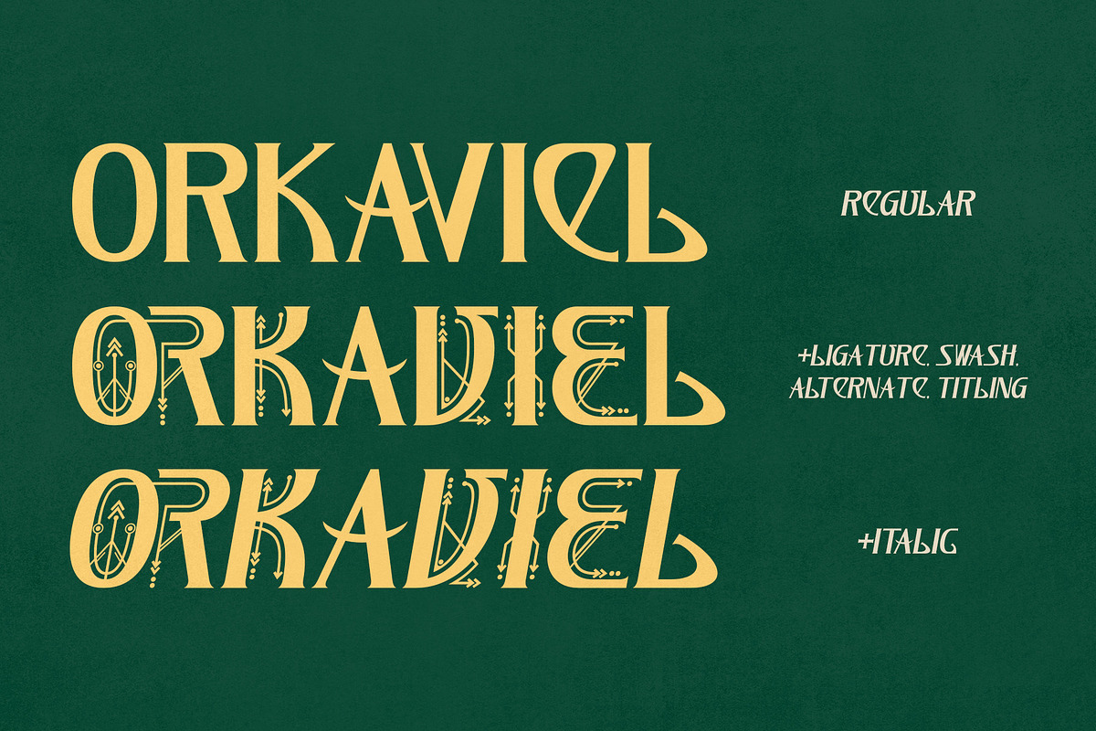 Orkaviel – Decorative Serif Font, a Serif Font by Letterara (Photo 8 of 14)