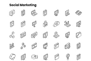 2000 Isometric Icons Set