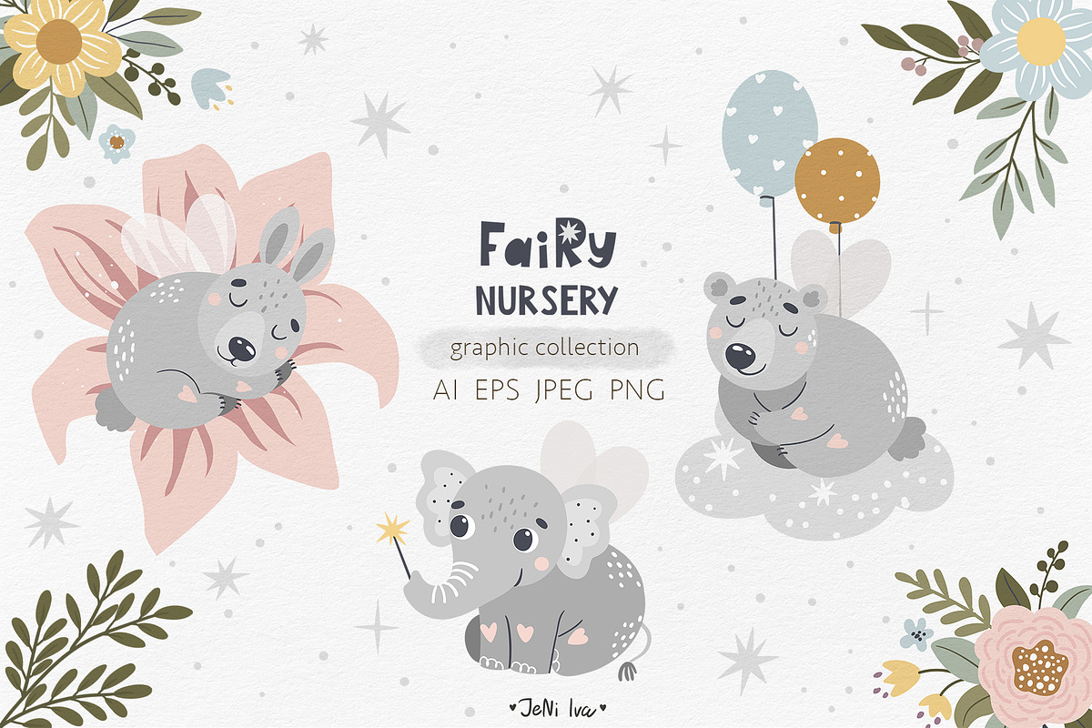 Kids & Nursery Vector Clipart Bundle, a Decorative Illustration by Jenny Quince (Photo 2 of 9)