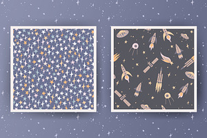 Space Seamless Patterns