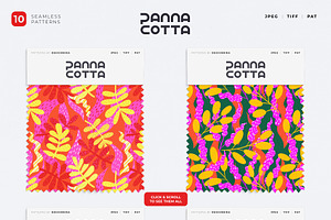 Panna Cotta Seamless Patterns