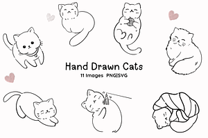Doodle Cat Character Graphic