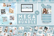 Blue Instagram Mega Bundle, a Social Media Template by SunshineStudioBoutique (Thumbnail 1 of 9)