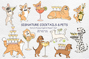 Signature Cocktails & Pets Clipart, a Food Illustration by Watercolor dreams (Thumbnail 1 of 3)