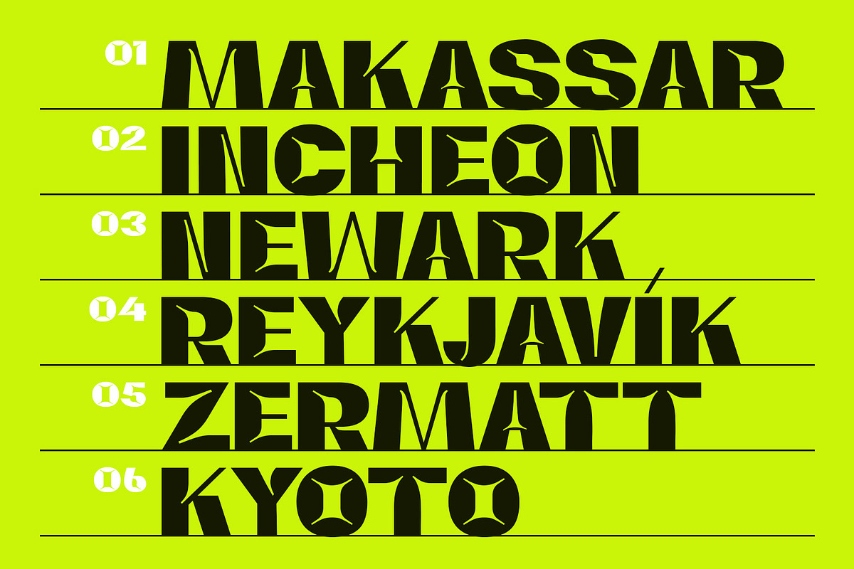 Zero Area – Bold Display Typeface, a Sans Serif Font by Almarkhatype (Photo 8 of 15)