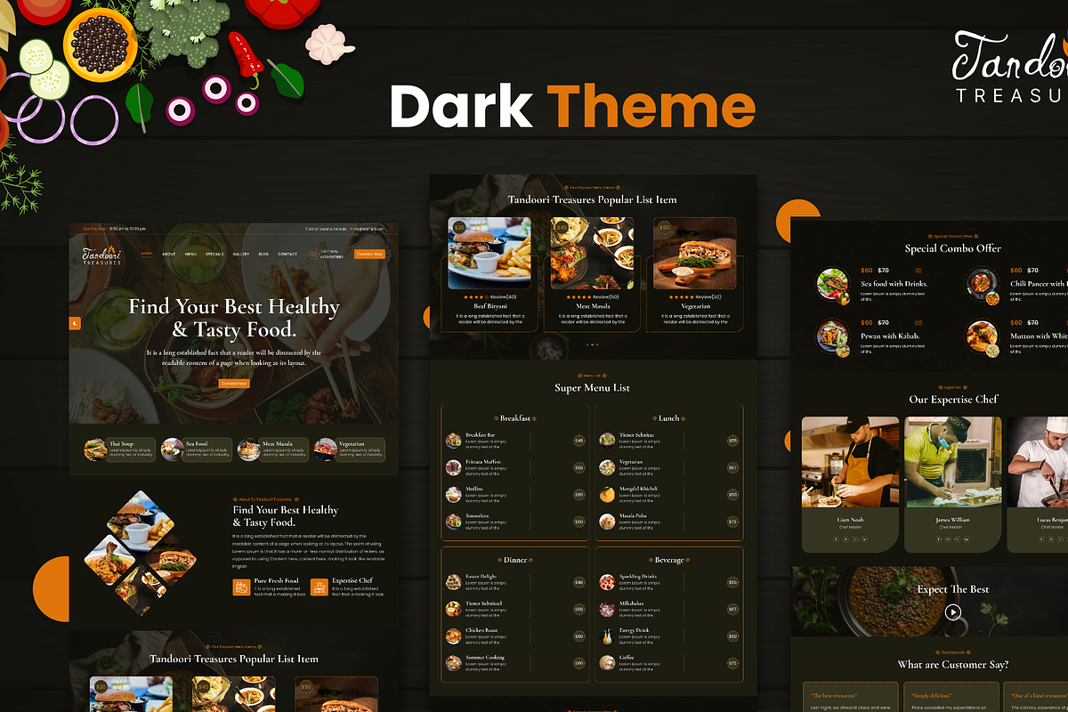 Tandoori Treasure Figma Design, a Marketing Template by Lucid_Solutions (Photo 2 of 3)