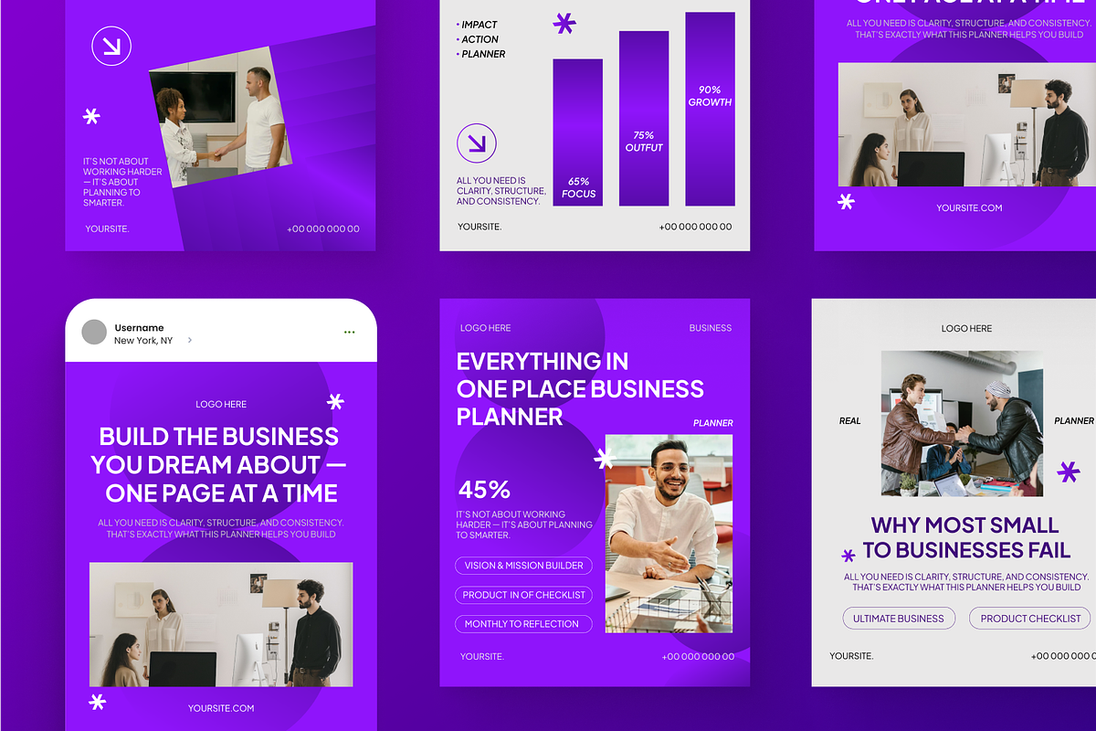 Business Planner Instagram Post, a Social Media Template by SquidPixey (Photo 5 of 6)