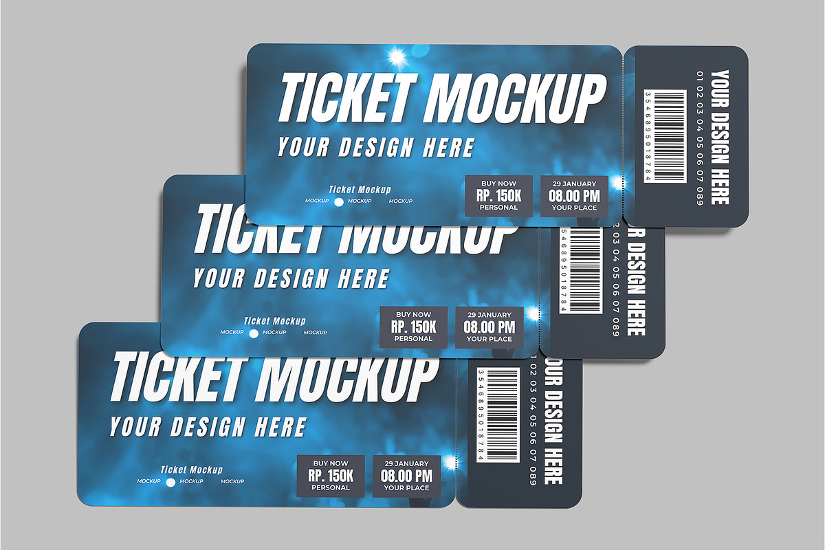 Ticket Mockup, a Print Template by lamorastudio (Photo 11 of 11)
